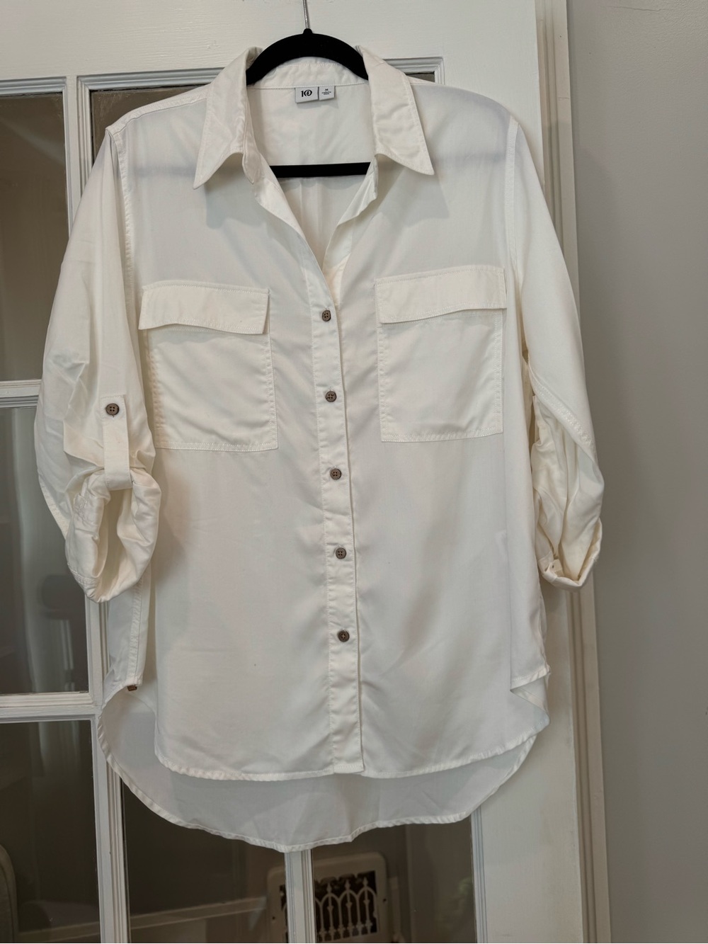 Tentree Lightweight Cream Button-Up Shirt